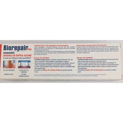 Biorepair Plus Advanced Sensitivity Double Action Toothpaste 75Ml 2.5Fl.Oz - Pack Of 2 - Image 3