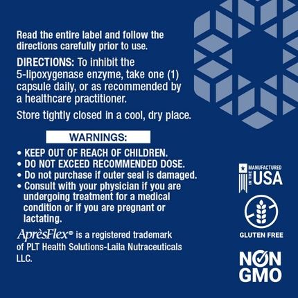 Life Extension 5-Lox Inhibitor With Apresflex Joint Health Support 100Mg 60 Capsules - Image 3