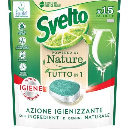 Svelto Powered By Nature Dishwasher Tablets 15 Pack Action