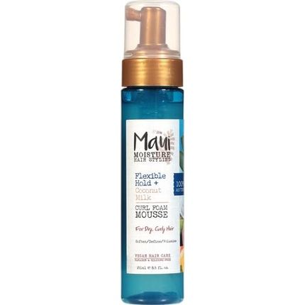 Maui Moisture Flexible Hold Coconut Milk Curl Foam Mousse For Curly Hair Styling 8.5Oz