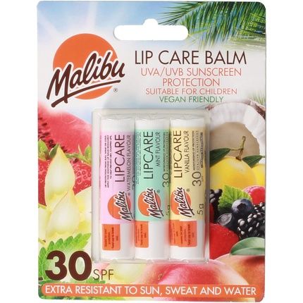Malibu Sun Spf 30 Lip Balm Sunscreen Watermelon Mint And Vanilla 3X5G 12G
