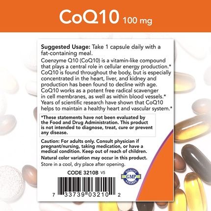 Now Foods Coq10 100Mg 30 Vcaps - Pack Of 2 - Image 3
