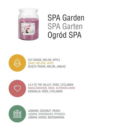 Large Scented Candle In Glass With Lid - Spa Garden - Image 3