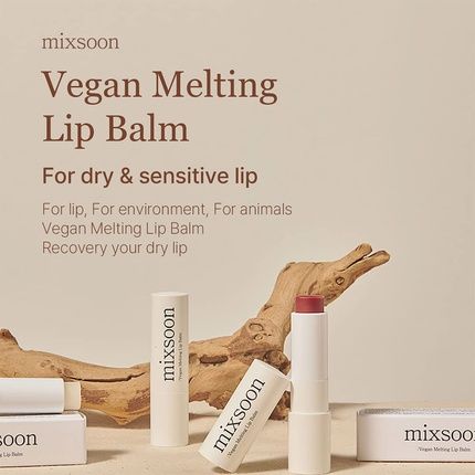 Mixsoon Vegan Melting Lip Balm Dry Rose Glossy Lip Balm