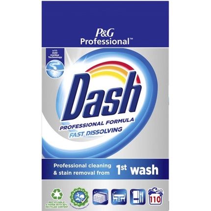 Dash Professional Fast Dissolve Laundry Powder Whites And Colours 110 Washes