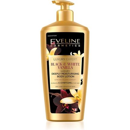 Eveline Cosmetics Luxury Expert Black & White Vanilla Luxurious Body Moisturiser For Women 350Ml