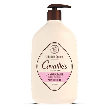 Roge Cavailles Lait Bain Douche Peaux Seches L'Hydratant 1L