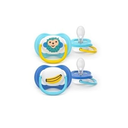 Philips Avent Ultra Air Soother For Ages 618 Months In Yellow And Blue