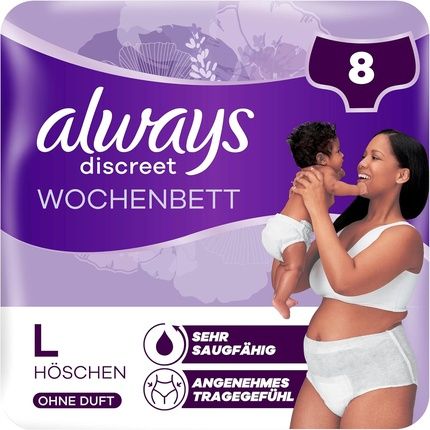 Always Discreet Postpartum Panties L