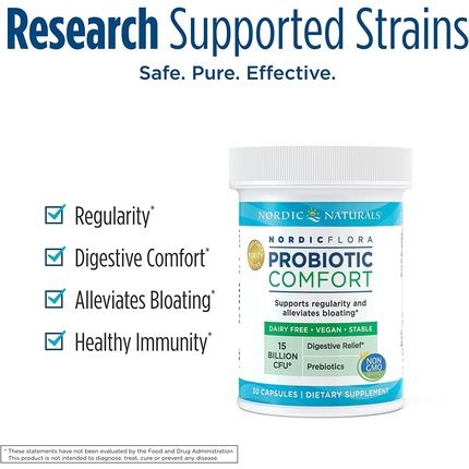 Nordic Naturals Flora Probiotic Comfort For Intestinal Health 30 Capsules