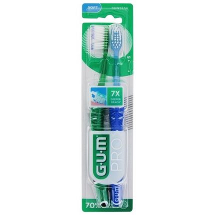 Gum Pro Duo Pack Technology Soft Toothbrushes 1525 - Pack Of 2