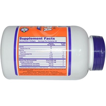 Now Foods Super Omega Epa Molecularly Distilled Softgels 120