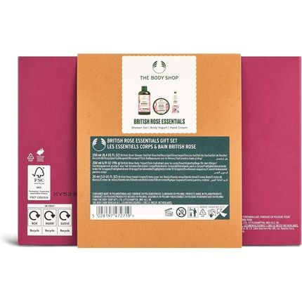 The Body Shop British Rose Essentials Gift Set Shower Gel 250Ml Body Yogurt - Image 3