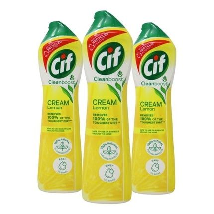 Cif Cif Cleanboost Lemon Cream Multisurface Allpurpose Cleaner 169Oz 3Pack