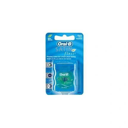 Oralb Satin Floss Mint Dental Floss With Mint Flavor 25 Meters