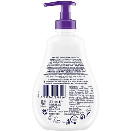 Dove Baby Calming Moisture Head To Toe Wash 400Ml