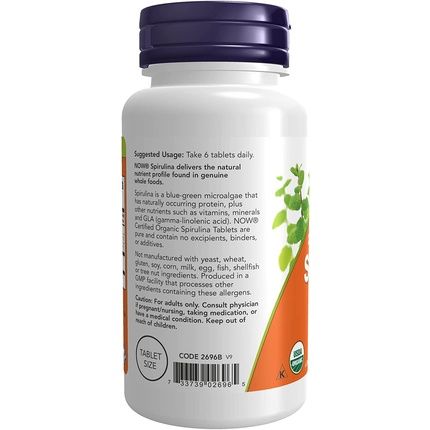 Now Foods Spirulina 500Mg Tablets 100 Count - Image 3