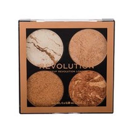 Makeup Revolution Cheek Kit Fresh Perspective Face Bronzing Highlighter Palette 4 Shades 8.8G