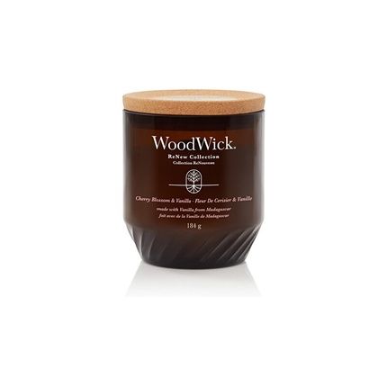 Woodwick Scented Candle Renew Glass Medium Cherry Blossom & Vanilla 184 G