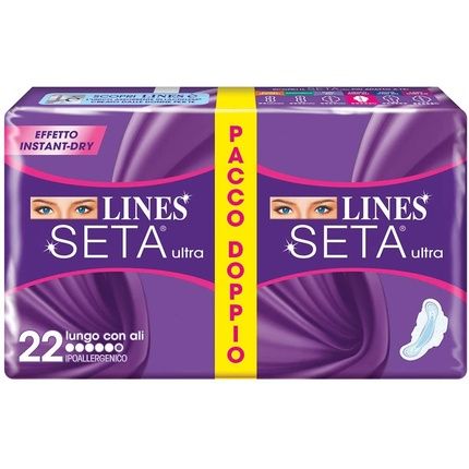 Lines Silk Extra Long Liners With Wings 22 Pieces