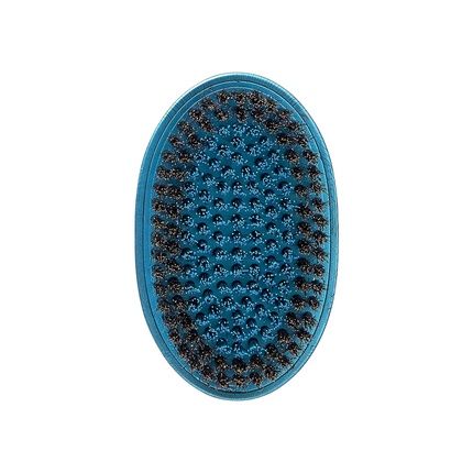 Red Premium Boar Bristles Brush Pocket Wave Brush With Case Bow Wow 360 Wave Brush For Men Medium Hard Curved Brush Blue - Image 3