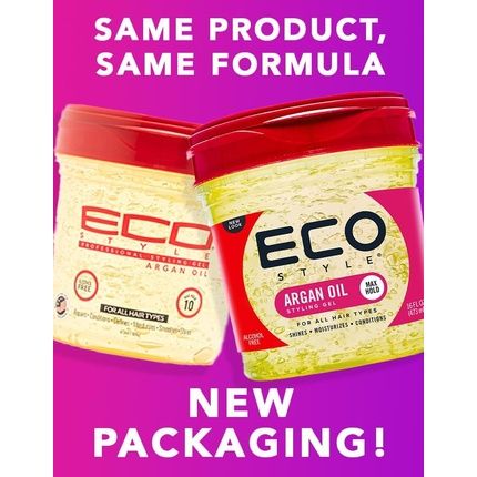 Eco Style Styling Gel With Moroccan Argan Oil All Day Hold Alcohol Free Paraben Free Sulphate Free No Flaking Anti-Itch 473Ml Amber - Image 3