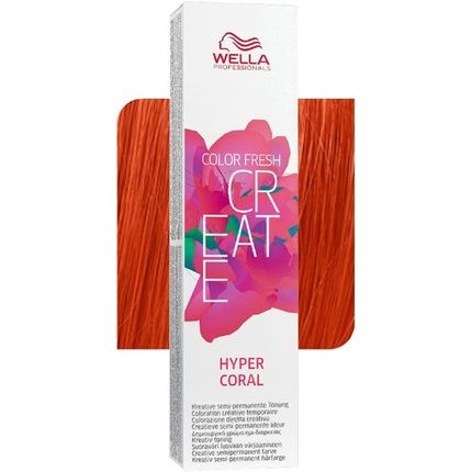 Wella Color Fresh Create Semi-Permanent Hair Color Hyper Coral 60Ml