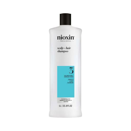 Nioxin System 3 Shampoo For Colored Hair With Slight Density Loss 1000Ml