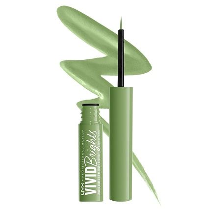 Nyx Professional Makeup Vivid Brights Liquid Liner Smear-Resistant Eyeliner Ghosted Green 02