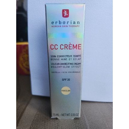 Erborian Cc Crme Colourcorrecting Cream For Healthyglow Effect Spf 30 In Porcelain 15 Ml