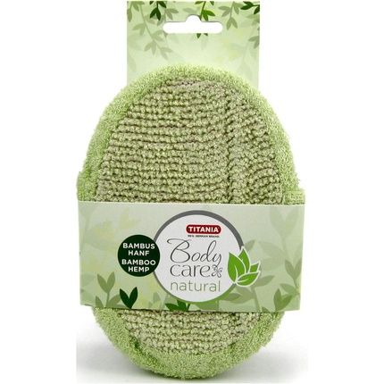 Titania Bath Massage Sponge Bamboo Hemp Green Oval