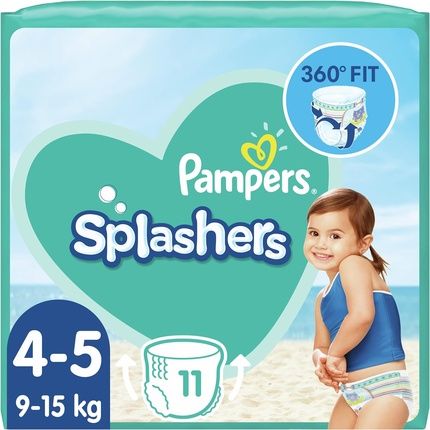 Pampers Splashers Size 4-5 Disposable Swim Nappies 11 Pack 9-15 Kg