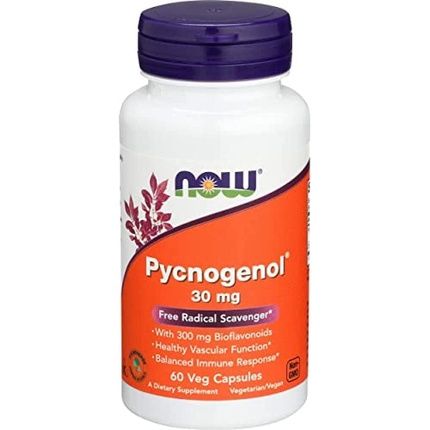 Now Foods Pycnogenol 30Mg & 300Mg Bio 60 Vcapsules