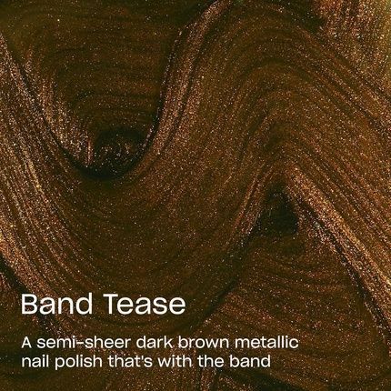 Opi Nail Lacquer Band Tease Semi-Sheer Dark Gold Brown Metallic Chip Resistant