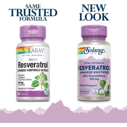 Solaray Super Resveratrol With Pterostilbene Veg Cap 250Mg 30Ct