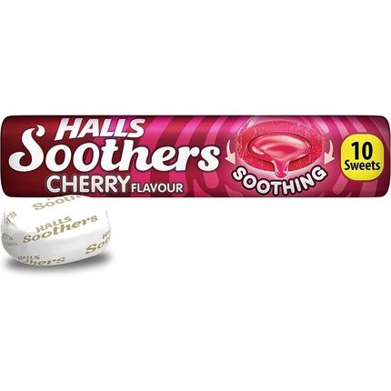 Halls Medicated Cough Drops Soothers Cherry