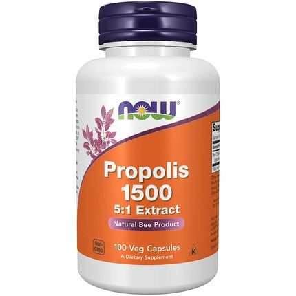 Now Foods Propolis Bee Resin 5:1 Extract 1500Mg 100 Capsules