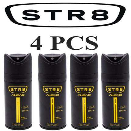 Str8 Men Ahead Deodorant Body Spray 48H Freshness 150Ml - Pack Of 4 - Image 3