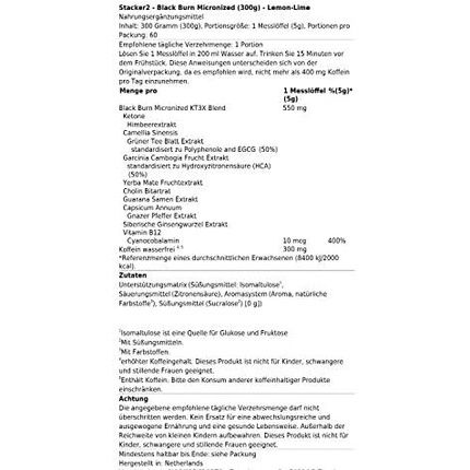 Stacker 2 Black Burn Micronized 300Gr 60 Serving-Lemon