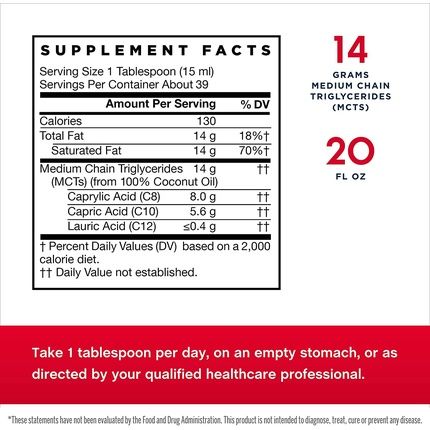 Jarrow Formulas Mct Oil 20Oz