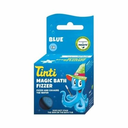 New Tinti Magic Bath Bomb Blaster Fizzer Blue With Surprise Sponge Figure