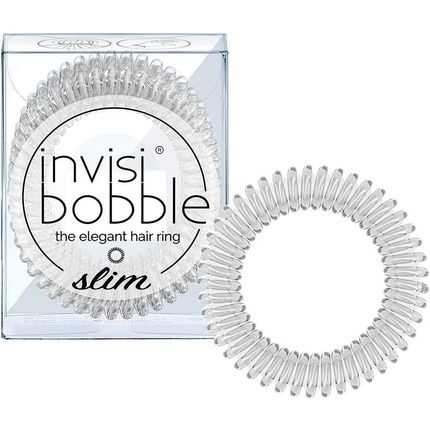 Invisibobble Slim Hair Ties For All Hair Types Crystal Clear