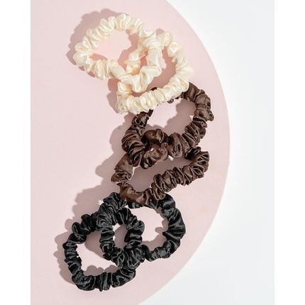 Brushworks Skinny Satin Scrunchies - Pack Of 6 - Image 3