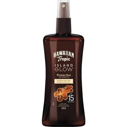 Hawaiian Tropic Island Glow Protective Dry Spray Oil Spf15 200Ml