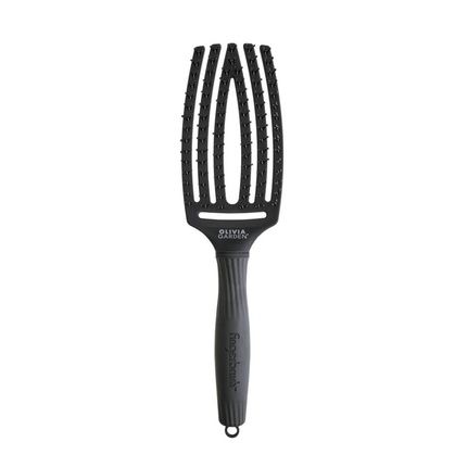 Olivia Garden Fingerbrush Care Iconic Double Pin Medium Black