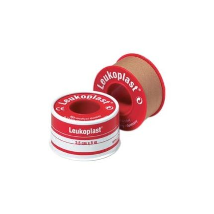 Bsn Leukoplast Skin-Colored Fixing Plaster With Protective Ring 1 Roll 5M X 5Cm