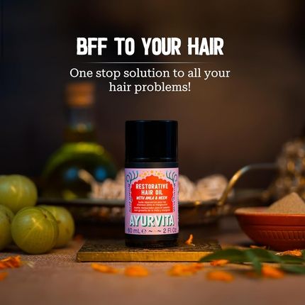 Ayurvita Amla & Neem Hair Oil - Restorative Hair Care For Dry Hair - Image 3