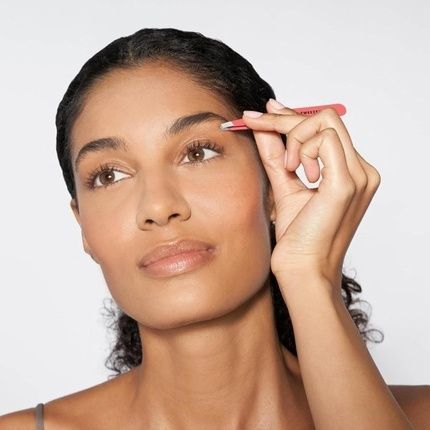 Tweezerman Slant Tip Eyebrow Tweezer Stainless Steel Geranium - Image 3