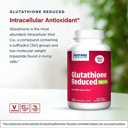 Glutathione Reduced 500Mg 150 Vcaps - Image 3