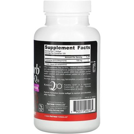 Jarrow Formulas Q-Absorb Coq10 100Mg 120 Softgels
